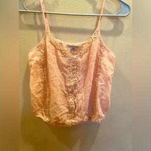 American Eagle bohemian top color is light peach size small